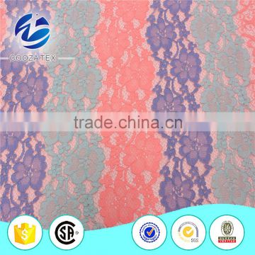 Knitting Good Quality yarn dyed Guipure nylon polyester cotton multi-color lace fabric for lace dress designs