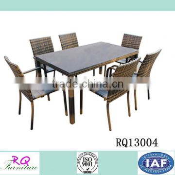 New Dining Table Sets PE Rattan Changed Color Rattan