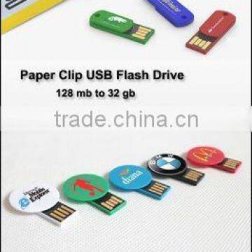 Hot selling!!Mini paper clip USB flash drive