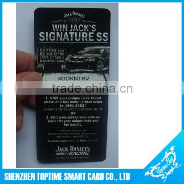 high quality paper scratch card