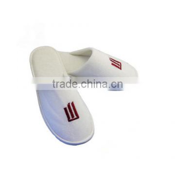Comfortable 100% Cotton velour white hotel slippers for adult                        
                                                Quality Choice