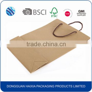 Cheap price wholesale brown kraft paper shopping bags