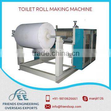 Toilet Roll Making Machine With Embossing Designed Using Optimum Quality Components