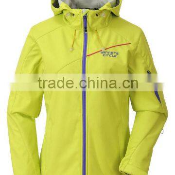 Womens hooded softshell jacket with function(AL3104B)