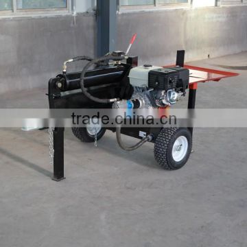 hot selling 42t 610mm hydraulic wood cutter machine with log tray from China