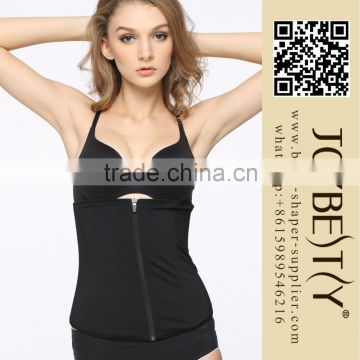 China factory zipper infront latex waist training corsets wholesale