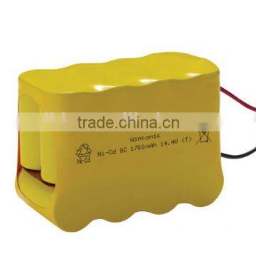Ni-Cd SC 1500mah 14.4v Rechargeable Battery Manufacturer with CE,ROHS,UL certificates