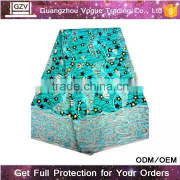 Alibaba supplier vogue high quality 100% cotton voile organza with sequence african lace fabrics
