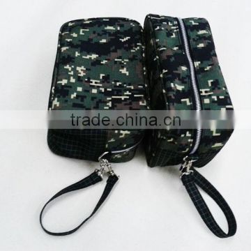 Durable army green canvas men toilet kit bag manufacturer
