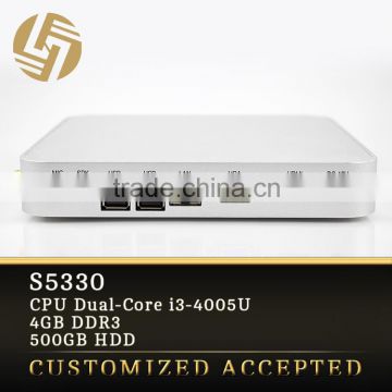 2016 i3-4005U Dual-core mini fanless desktops pc