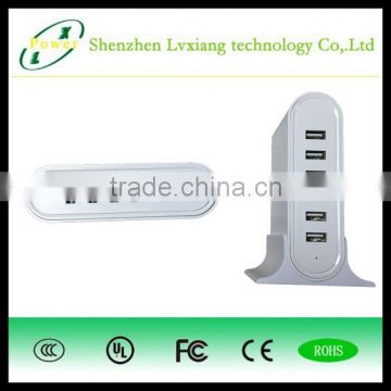 ShenZhen LvXiang High Range White 6 Port Multi USB Charger for mobile phone/MP3 made in china