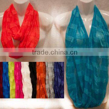 Wholesale Cheap Bright Color with Sections Infinity Scarves Scarf