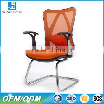 Strong quality steel chromed bow frame office guest chair