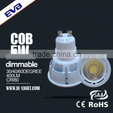 95LM/W 5W COB Spotlight GU10/MR16 CE,RoHS,ErP 3 Years Warranty