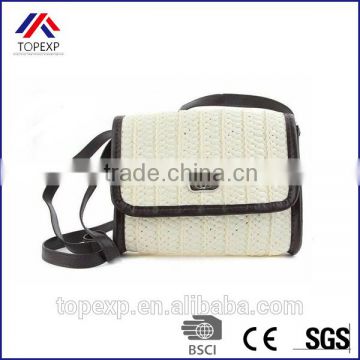 Students Shoulder Bag With Long Leather Handle