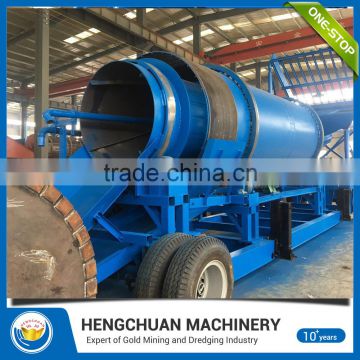 alluvial gold gravity separate trommel With Double deck