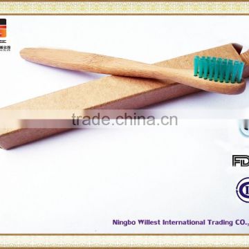 Adult bamboo toothbrush with your own logo for home or travel