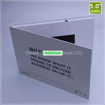 5 inch video business card with LCD display