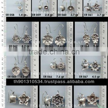 Thai Karen Silver Earring Jewelry 925 Sterling Silver