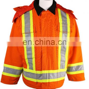 safety thermal parka winter jackets with reflective tape