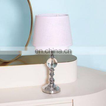 European modern design indoor decorative silver metal desk lamp for bedroom