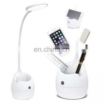 Multifunction Pen holder led table lamp Touch switch Eye protection reading led table lamp
