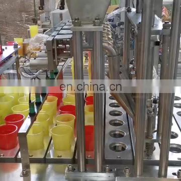 Customized automatic 2 / 4 / 6 / 8 Heads yogurt cup filling and sealing machine