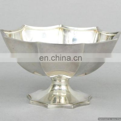 silver plated shiny bowl