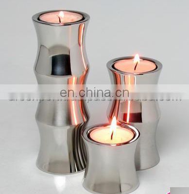 silver plated candle pillar holder