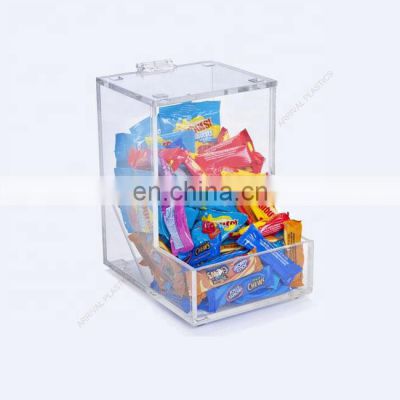 lucite biscuit container display clear acrylic stackable candy bar display