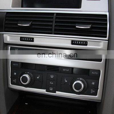Hot sale Car CD air conditioning adjustment panel For Audi A6L 2005-2011 Stainless steel Auto Stickers Trim Car Accessories