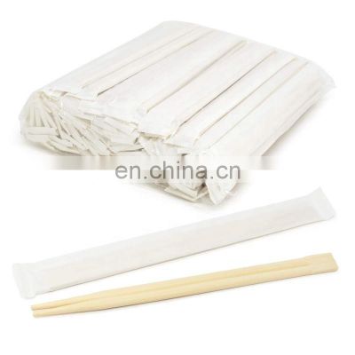Wholesale Sale Natural Bamboo Color Disposable Environmental Chopsticks Packed in Paper Wrapper
