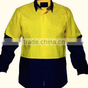 Hot sale 100% cotton twill fabric reflective work shirts