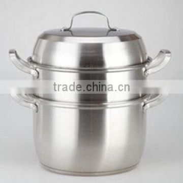 CCKP-30424 Iron Man 2layers 304# Stainless steel Steamer Pot non-stick no coating
