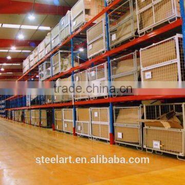 Space saving heavy duty metal warehouse shelving rack