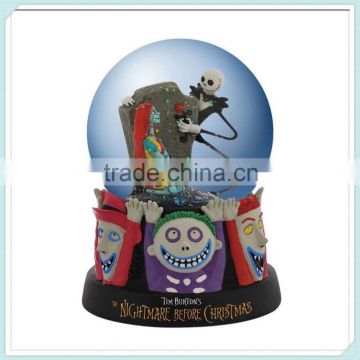 polyresin personalized water globe with halloween design