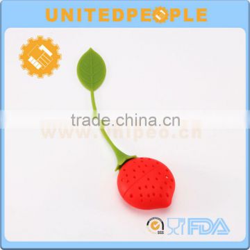 2015 New Product Strawberry Shape Silicone Tea Ball