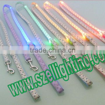 Lighting dog leash with different colors