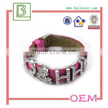 Fashion Girls Love Leather Wrist Bracelet