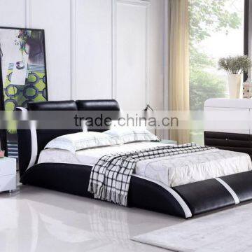 New design soft leather bed