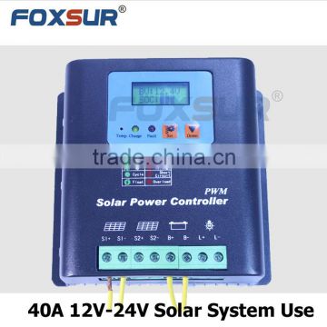 2016 Hot Selling Promotion Price well performance and top quality 40A 12V-24V PWM Solar Charge Controller