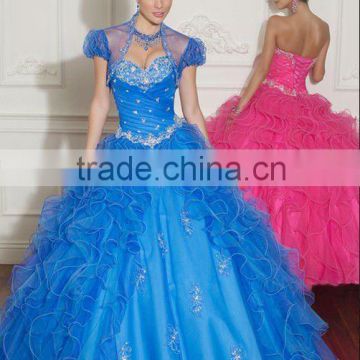 2012 New Arrival Modern Gorgeous Luxury Layered Applique Quinceanera Dress Pageant Dress MLQ-284
