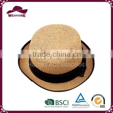 China manufacturer unisex brown bucket straw hat