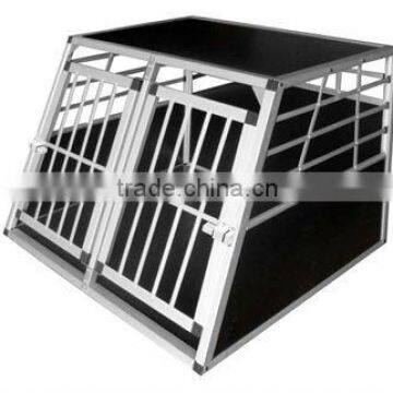 Small Alu double door dog crate cage sell in china