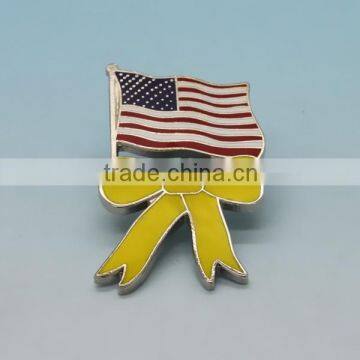 Metal american flag lapel pin for gift