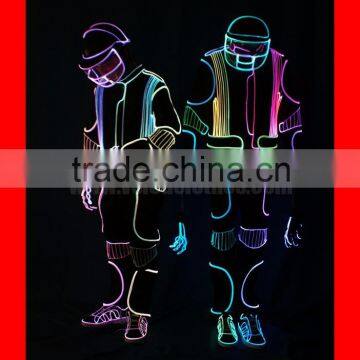 Programmable Full Color Tron Dance Costume With LED Helmet