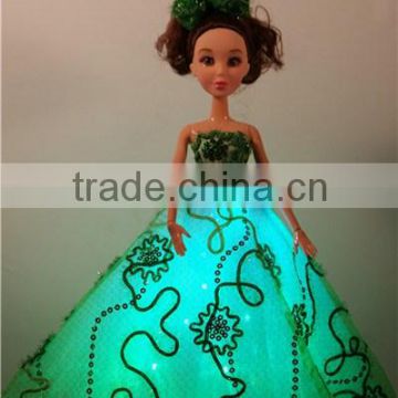 Fashionable Wedding Decoration Dolls / Green Light Up Toys for Kids