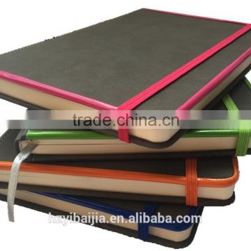 A5/A6 PU leather cover notebook with color side