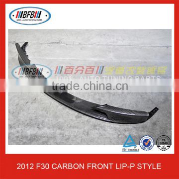 FOR BMW 3 SERIES F30 FRONT BUMPER LIP-P STYLE 2012 CARBON FRONT LIP
