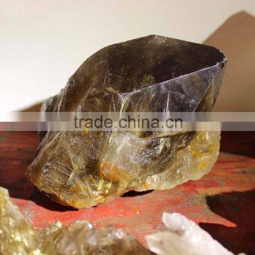 5.62kgs natural raw golden color rutile crystal cluster for sale